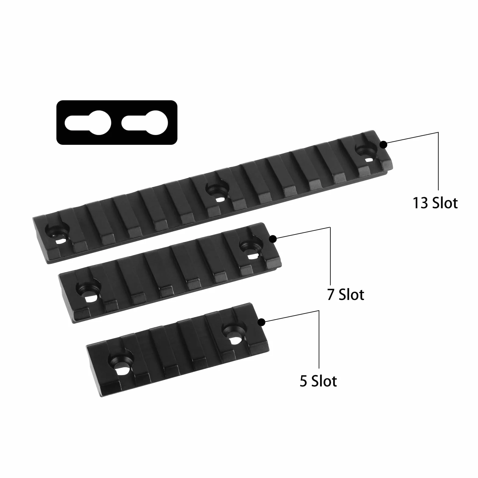 Keymod Rail Picatinny 5 Slot 7 Slot 13 Slot Alluminio Leggero Accessori Caccia