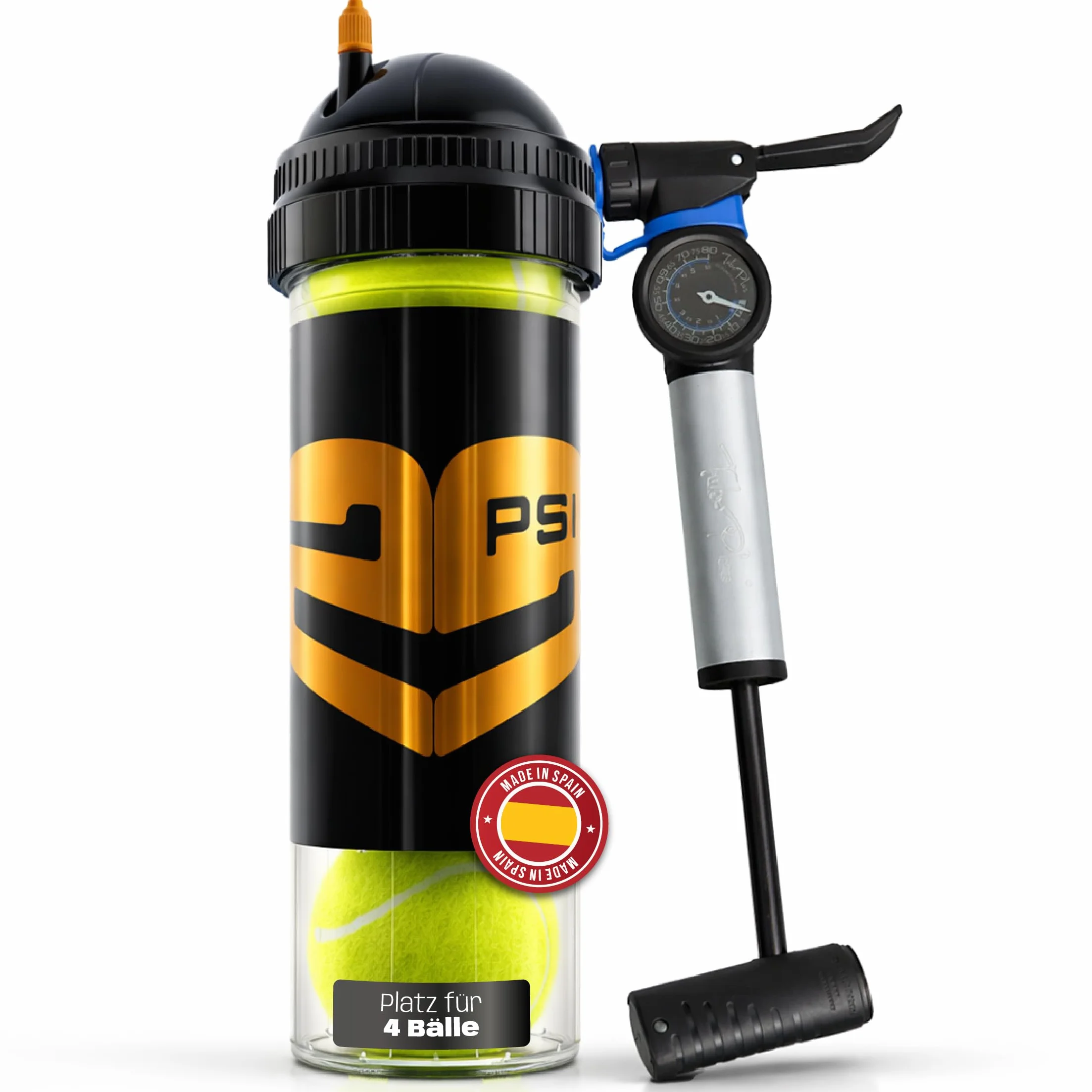 TUBOPLUS Pressurizzatore Palline Tennis Paddle 29PSI Mantiene Pressione Rimbalzo Barca Stagna