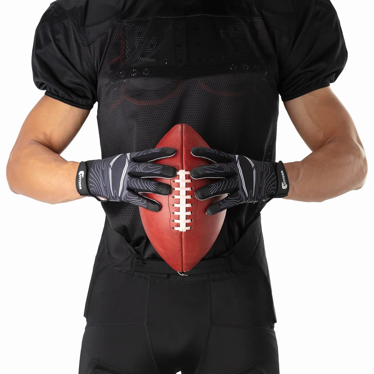 Guanti da calcio Game Day design topo bianco presa comfort
