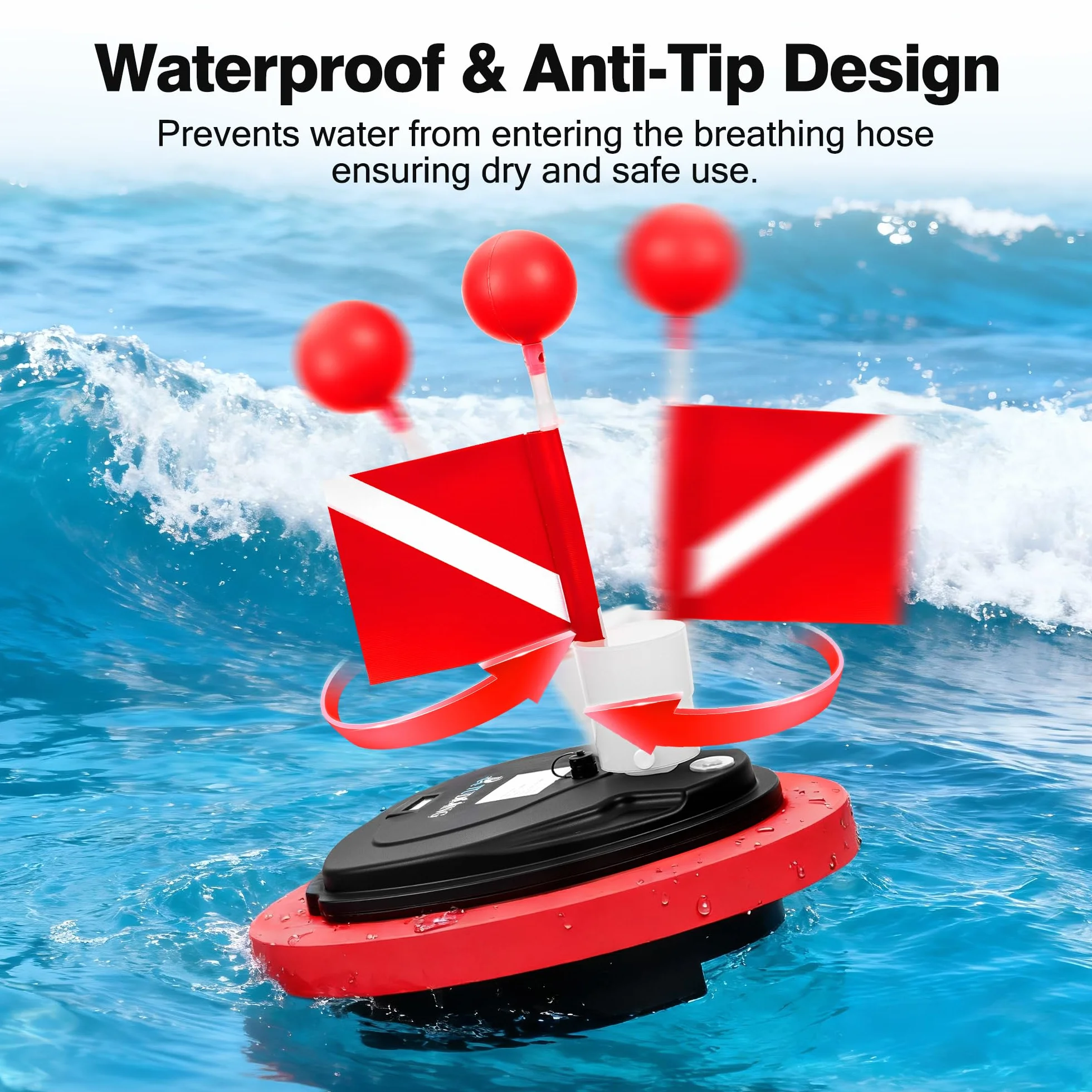 TUDIVING Ventilatore per immersioni subacquee aggiornato, sistema senza serbatoio, serbatoio portatile ricaricabile, compressore d'aria impermeabile