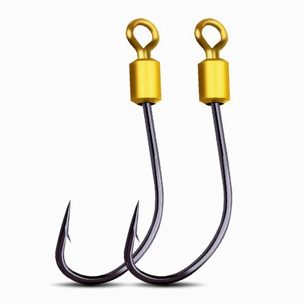 Ami da pesca Ami da pesca 10 Amo da pesca girevole Amo storto da pesca in mare con ami a spina Forniture for attrezzatura da pesca Robusto materiale in acciaio ad alto tenore di carbonio può essere ut